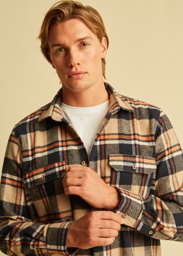 Plaid Over-Shirt, Melange Flannel