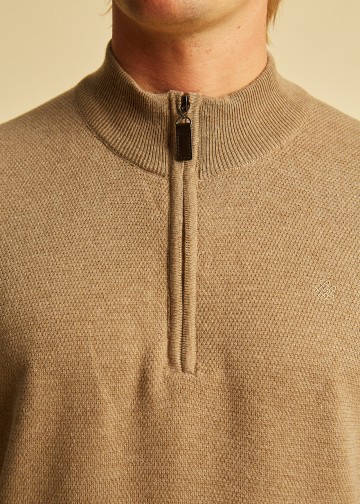 Half Zip Pullover, Cotton Knit