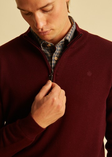Half Zip Pullover, Cotton Knit