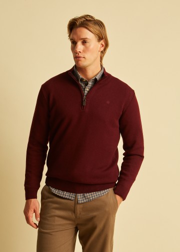 Half Zip Pullover, Cotton Knit