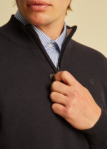 Half Zip Pullover, Cotton Knit