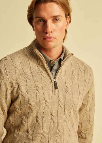 Half Zip Pullover, Wool blend