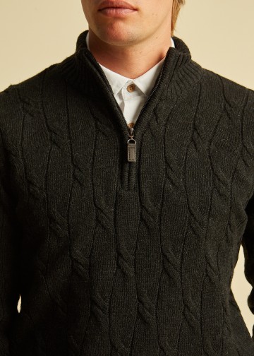 Half Zip Pullover, Wool blend