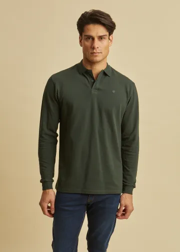 Longsleeves Polo Shirt, Pique Fabric