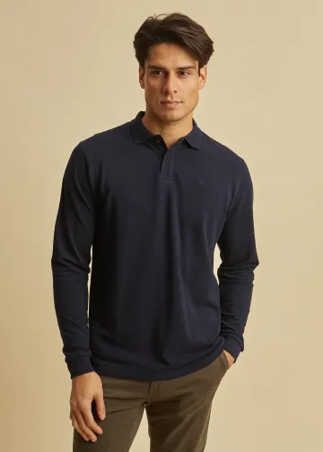 Longsleeves Polo Shirt, Pique Fabric
