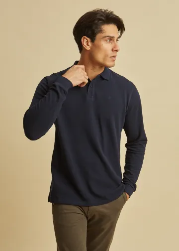 Longsleeves Polo Shirt, Pique Fabric