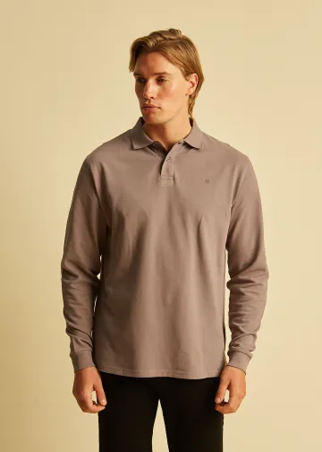 Longsleeves Polo Shirt, Pique Fabric
