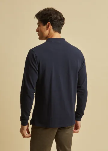Longsleeves Polo Shirt, Pique Fabric