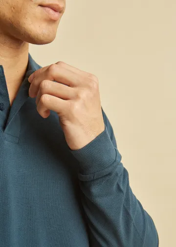 Longsleeves Polo Shirt, Pique Fabric