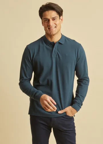 Longsleeves Polo Shirt, Pique Fabric