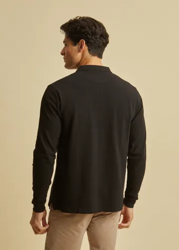 Longsleeves Polo Shirt, Pique Fabric