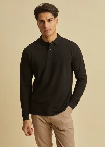 Longsleeves Polo Shirt, Pique Fabric
