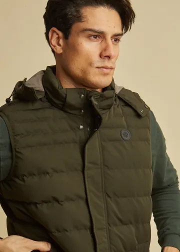 Padded Vest with Detachable Hood
