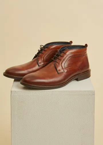 Leather Derby Ankle Boots