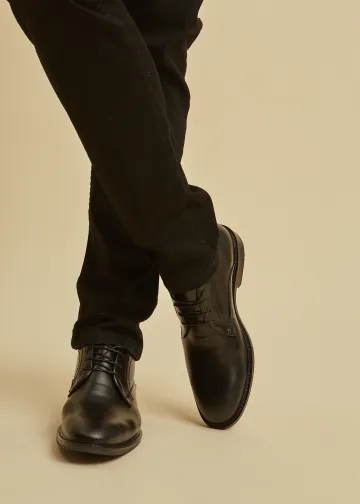 Leather Derby Ankle Boots