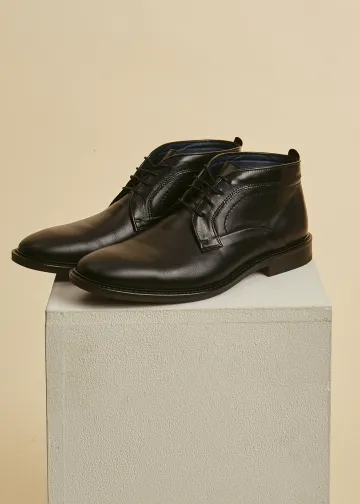 Leather Derby Ankle Boots