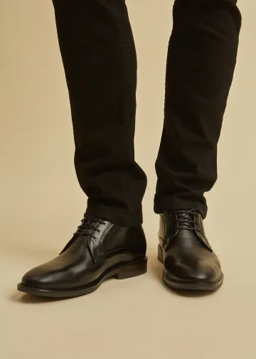Leather Derby Ankle Boots