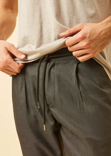 Chino Trousers with Elastic Waist