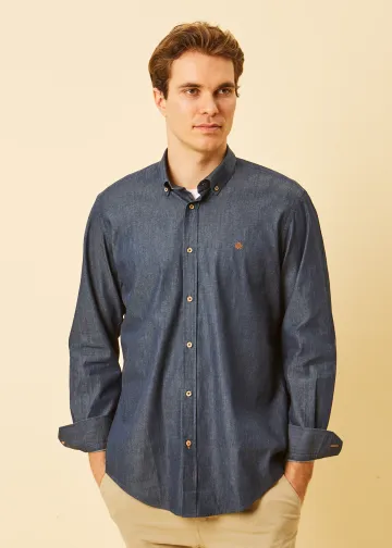 Solid Color Shirt, Denim