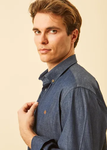 Solid Color Shirt, Denim