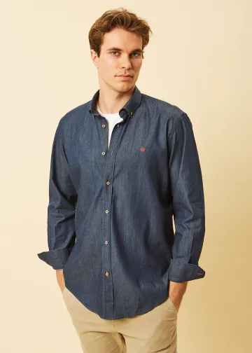 Solid Color Shirt, Denim