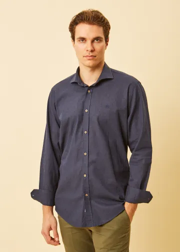 Solid Color Linen Shirt
