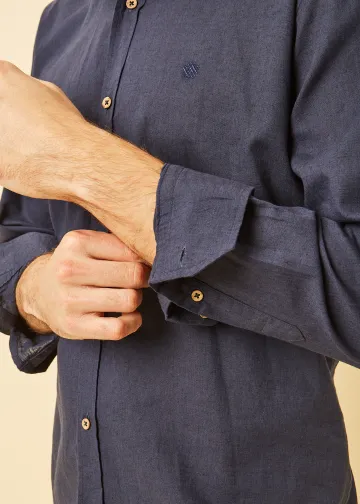 Solid Color Linen Shirt