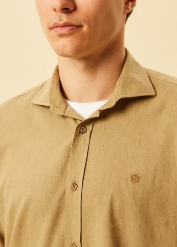 Solid Color Linen Shirt