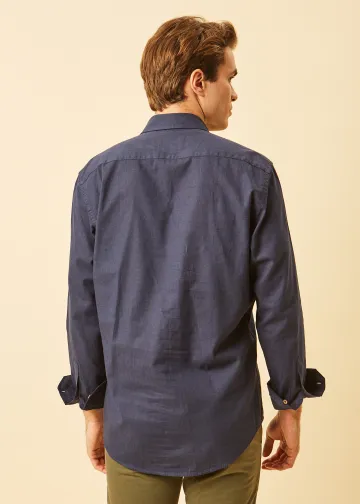 Solid Color Linen Shirt
