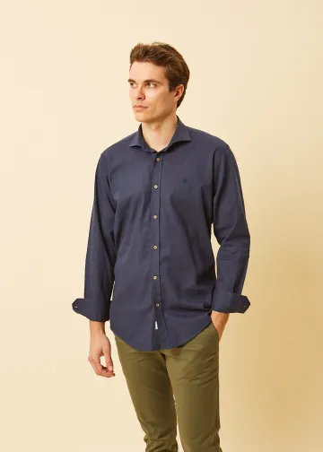 Solid Color Linen Shirt