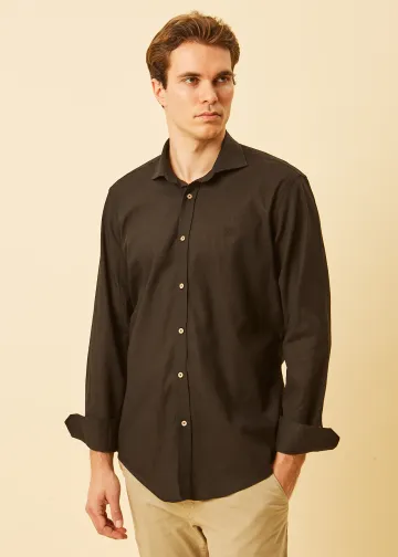 Solid Color Linen Shirt