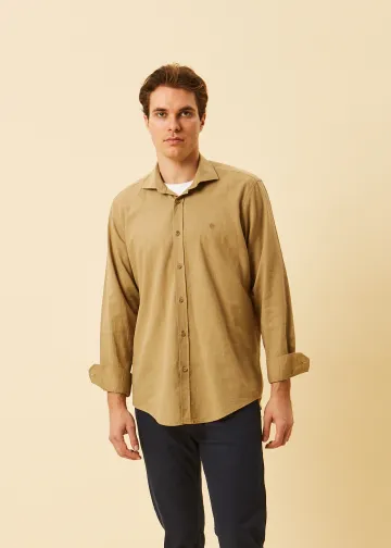 Solid Color Linen Shirt