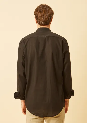 Solid Color Linen Shirt