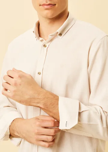 Solid Color Linen Blend Shirt