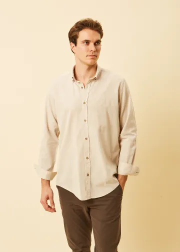 Solid Color Linen Blend Shirt