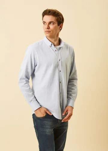 Solid Color Linen Blend Shirt