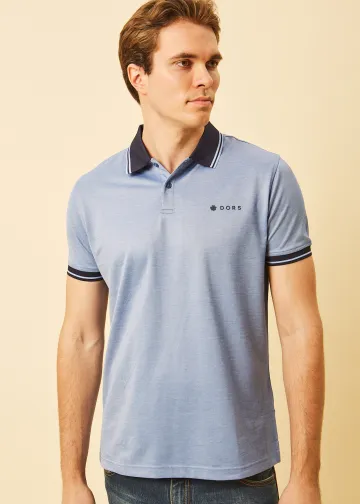 Polo Shirt, Melange Pique Fabric