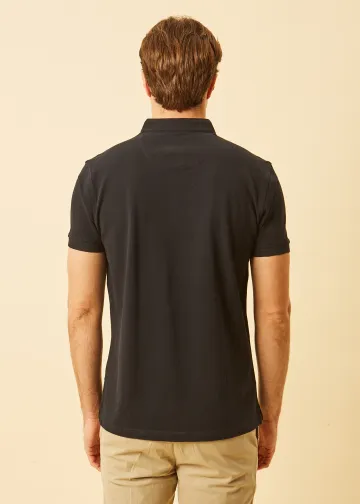 Polo Shirt, Mao Collar, Pima Cotton Pique Fabric