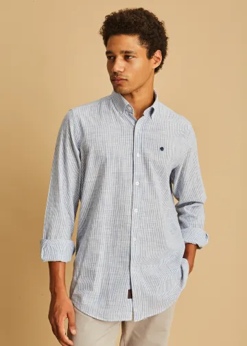 Striped Slub Cotton Poplin Shirt
