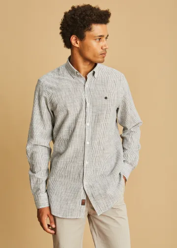 Striped Slub Cotton Poplin Shirt