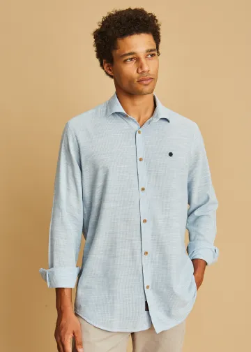 Striped Slub Cotton Poplin Shirt