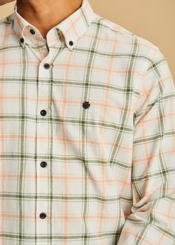 Plaid Cotton Poplin Shirt