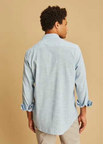 Striped Slub Cotton Poplin Shirt