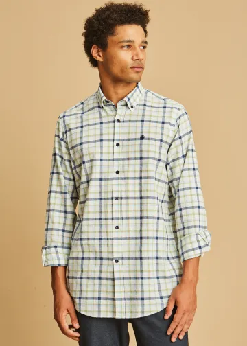 Plaid Cotton Poplin Shirt