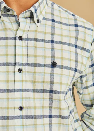 Plaid Cotton Poplin Shirt