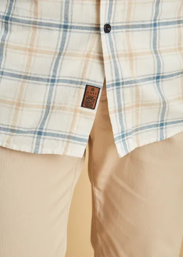 Plaid Cotton Poplin Shirt