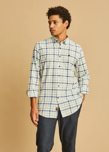 Plaid Cotton Poplin Shirt