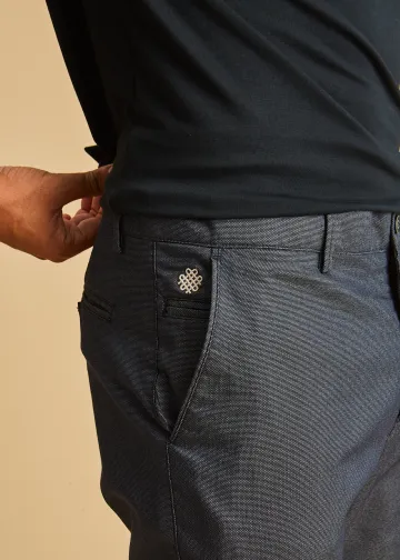 Παντελόνι Chino από Βαμβακερό Ύφασμα Melange
