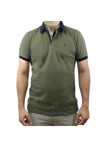 Polo Shirt with twill collar