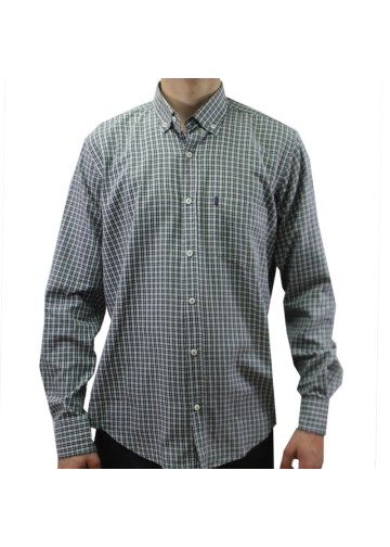 Men's green checkered shirt